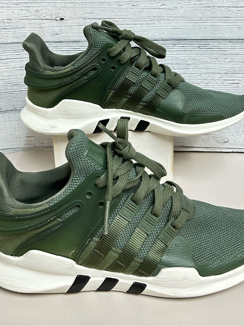 Adidas EQT Support ADV Primeknit Olive Green Sneakers Shoes women’s 9.5